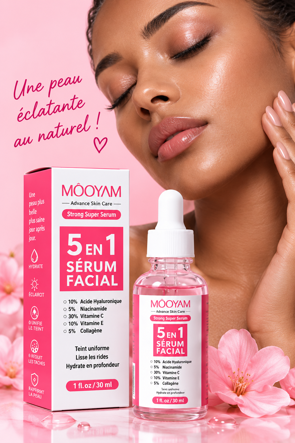 Sérum Visage 5-en-1 — Éclat & Hydratation