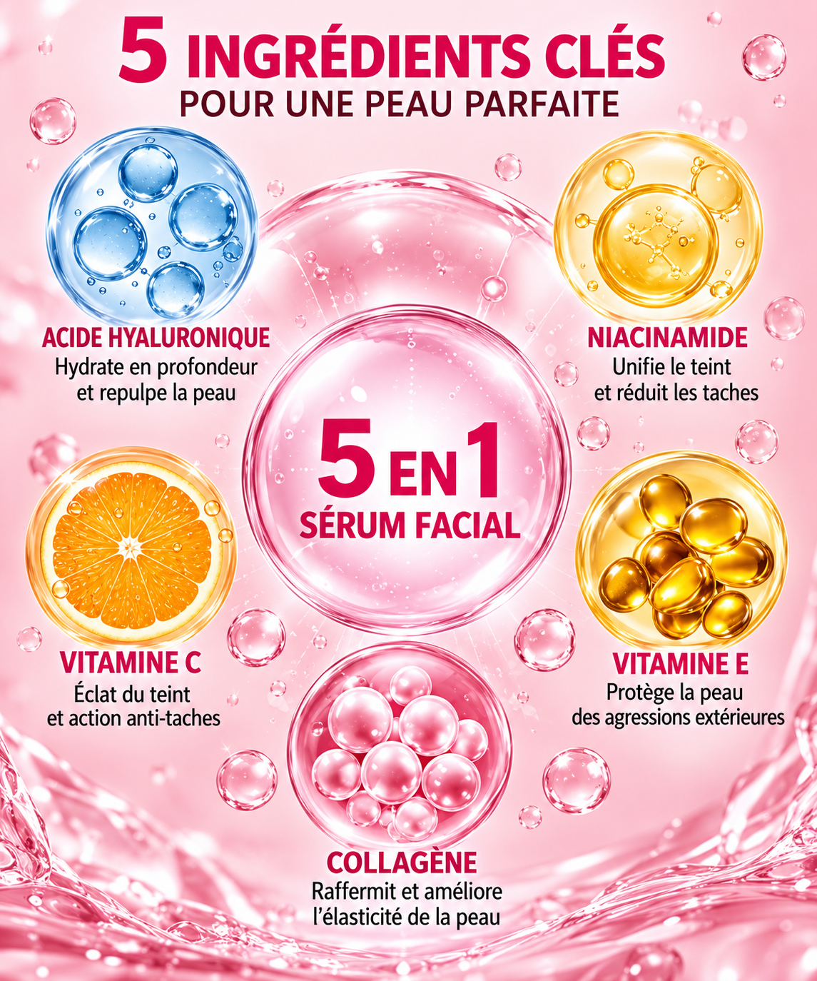 Sérum Visage 5-en-1 — Éclat & Hydratation