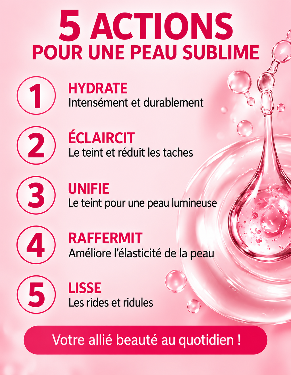 Sérum Visage 5-en-1 — Éclat & Hydratation
