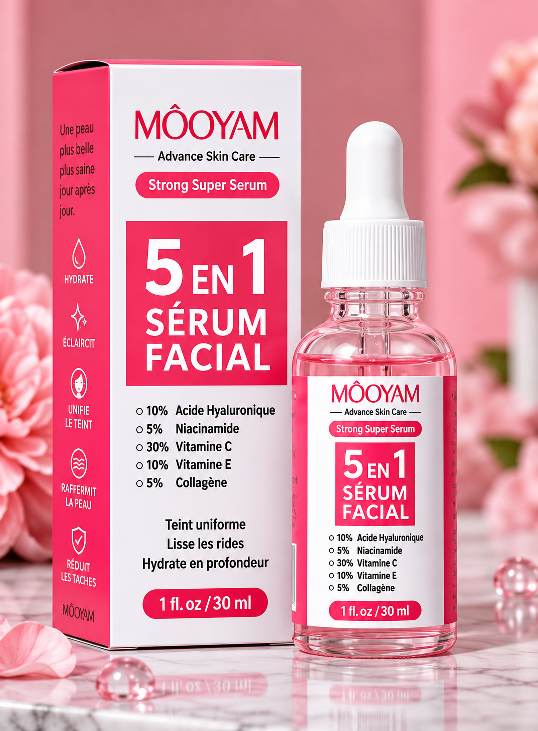 Sérum Visage 5-en-1 — Éclat & Hydratation